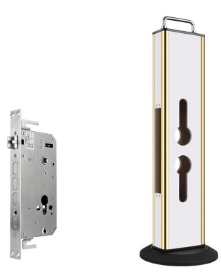 Smart Fingerprint Lock Rotating Display Stand  Upgrade Gold For 24x240mm