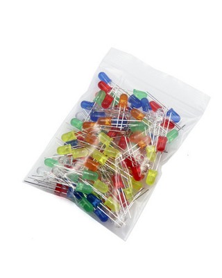 120PCS 6 Value LED Light Emitting Diode 5MM Red Yellow Green White Blue Orange